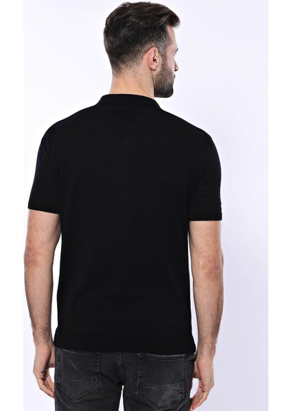 Erkek Slim Fit Polo Yaka Örme Düz Pamuk Tişört fiyatları
