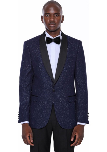 Erkek Şal Yaka Smokin Ceket Slim Fit Ceket