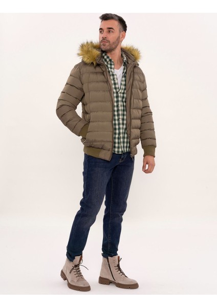 Erkek Kapüşonlu Slim Fit Şişme Mont fiyatları
