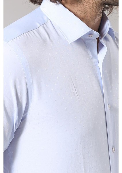Erkek Slim Fit Desenli Gömlek