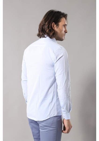 Erkek Slim Fit Desenli Gömlek