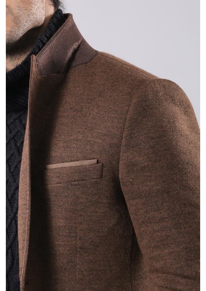 Erkek Kendinden Desenli Sivri Yaka Slim Fit Ceket fiyatları