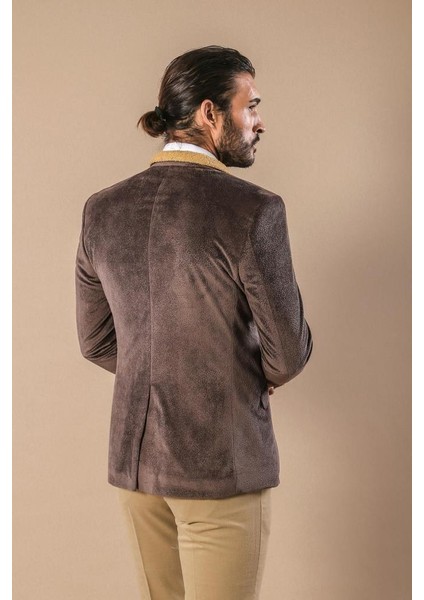 Erkek Armalı Içi Kürklü Velvet Slim Fit Ceket modelleri