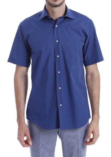Erkek Kısa Kollu Slim Fit Düz Gömlek fiyatları