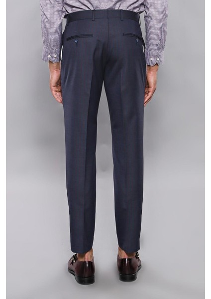 Erkek Slim Fit Çizgili Desen Kumaş Pantolon fırsatları