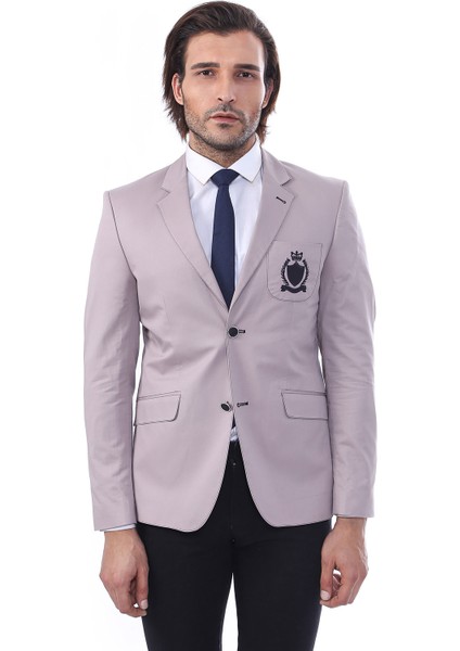 Erkek Göğüs Armalı Slim Fit Ceket modelleri
