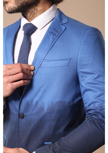 Erkek Pamuk Gazi Dikişli Slim Fit Ceket fiyatları