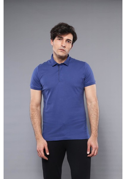 Erkek Polo Yaka Slim Fit düz Tişört