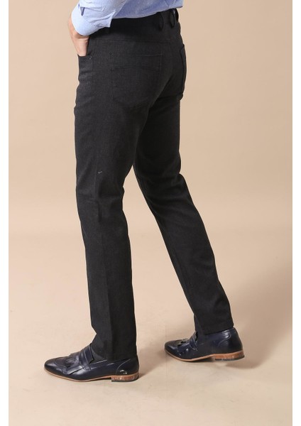 Erkek Slim Fit Cepli Düz Pantolon