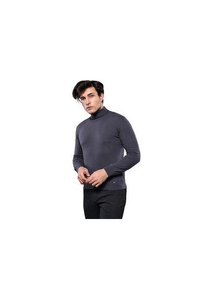 Erkek Slim Fit Desensiz Balıkçı Yaka Pamuk Triko modelleri