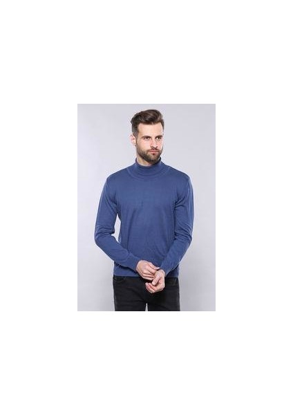 Erkek Slim Fit Desensiz Balıkçı Yaka Pamuk Triko fiyatları