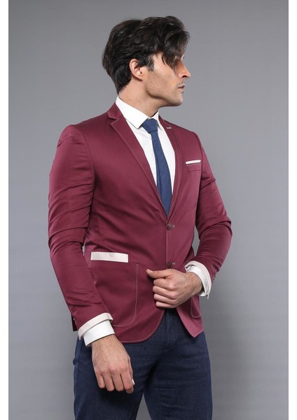 Erkek Kol Ağzı Parçalı Slim Fit Ceket modelleri