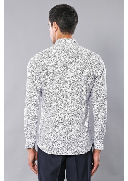 Erkek Desenli Slim Fit Gömlek