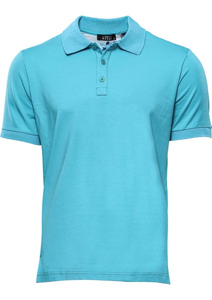 Erkek Slim Fit Polo Yaka Düz Tişört