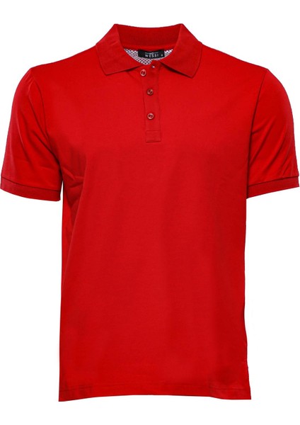 Erkek Slim Fit Polo Yaka Düz Tişört