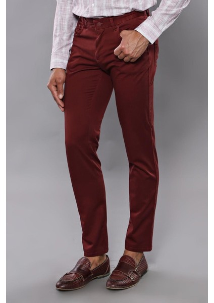 Erkek Beş Cepli Düz Slim Fit Dar Kesim Pantolon fiyatları