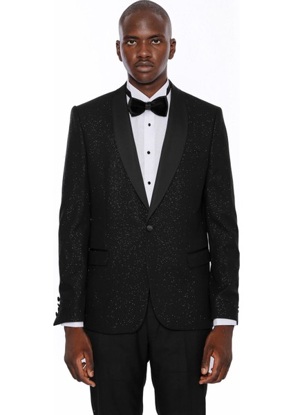 Erkek Şal Yaka Smokin Ceket Slim Fit Ceket