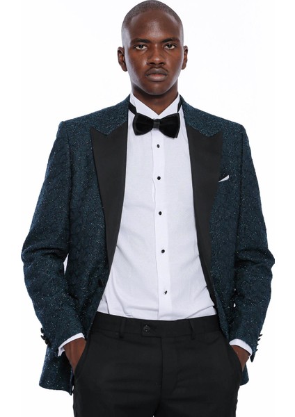 Erkek Şal Yaka Smokin Ceket Slim Fit Ceket