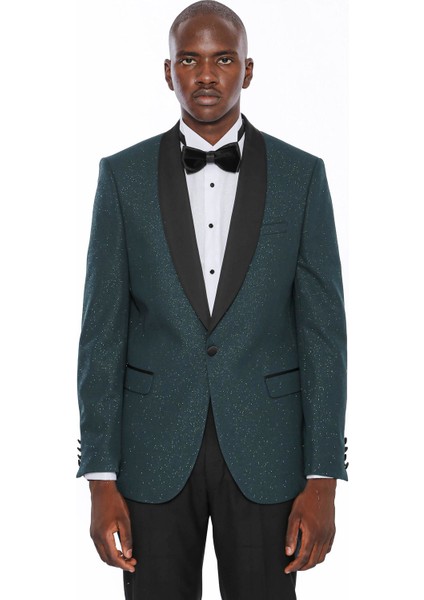 Erkek Şal Yaka Smokin Ceket Slim Fit Ceket
