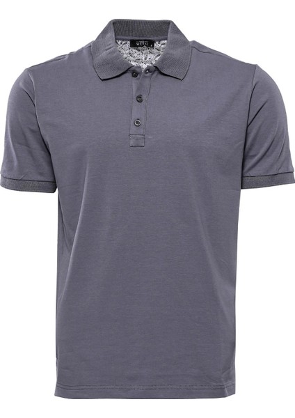 Erkek Slim Fit Polo Yaka Düz Tişört