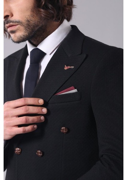 Erkek Kruvaze Sivri Yaka Slim Fit Ceket fiyatları