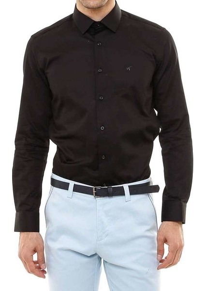 Erkek Pamuk Saten Slim Fit Gömlek fiyatları