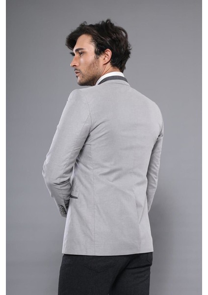 Erkek Yaka Modelli Slim Fit Ceket