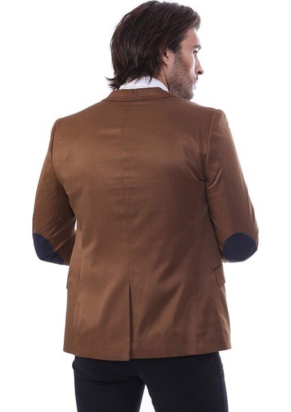 Erkek Göğüs Armalı Slim Fit Ceket