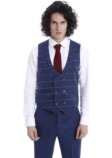 Erkek Düz Yaka Slim Fit Yelek Pantolon Takım fiyatları