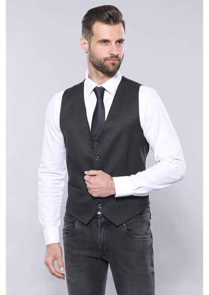 Erkek Tek Düğme Sivri Yaka Slim Fit Ceket
