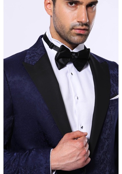 Erkek Sivri Yaka Smokin Ceket Slim Fit Ceket fırsatları