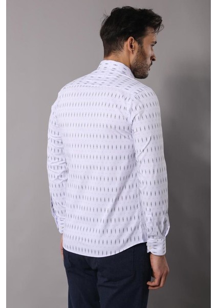 Erkek Slim Fit Çiçek Desenli Kısa Kollu Gömlek indirimleri