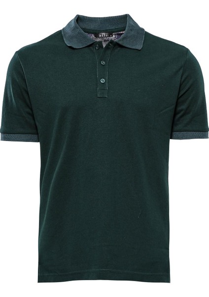 Erkek Slim Fit Polo Yaka Oxford Tişört