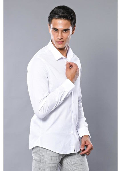 Erkek Likralı Gömlek modelleri