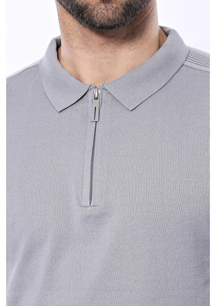 Erkek Slim Fit Polo Yaka Örme Düz Pamuk Tişört fiyatları