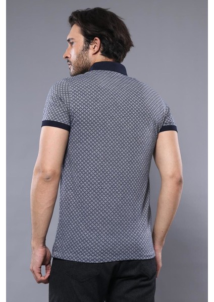 Erkek Slim Fit Polo Yaka Desenli Pamuk Tişört fırsatları