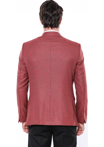 Erkek Kendinden Desenli Sivri Yaka Slim Fit Ceket fiyatları