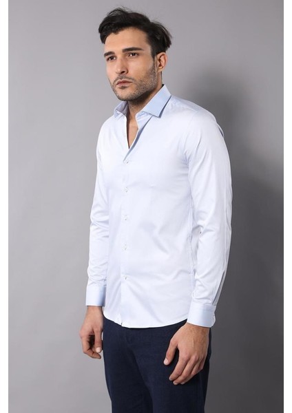 Erkek Pamuk Saten Slim Fit Gömlek fırsatları