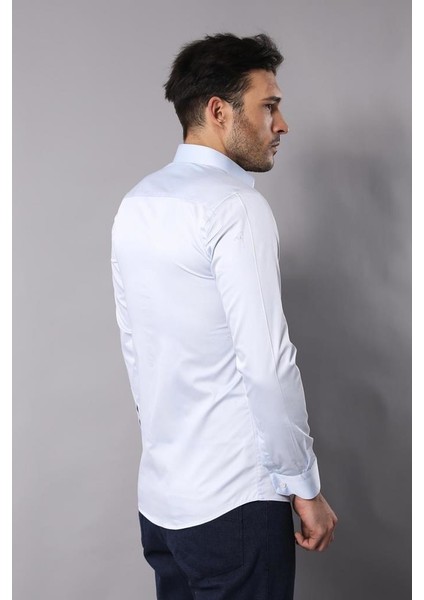 Erkek Pamuk Saten Slim Fit Gömlek indirimleri