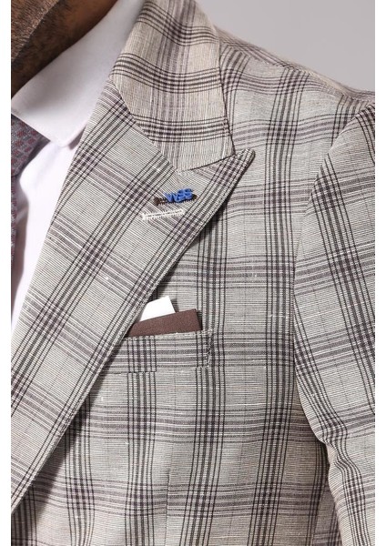 Erkek Tek Düğme Geniş Sivri Yaka Slim Fit Ceket fiyatları