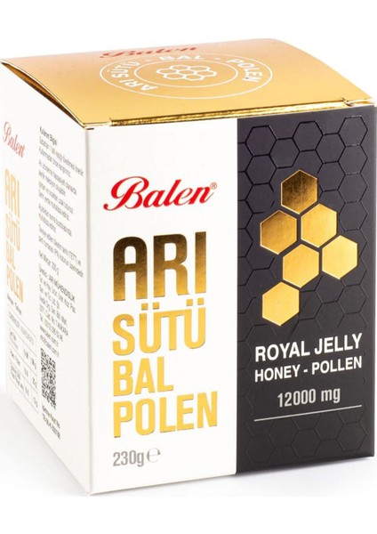 Arı Sütü Bal Polen Süper Doz (12000 Mg) 230 gr 3 Adet fiyatları