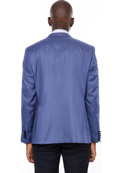 Erkek Desenli Slim Fit Damatlık Takım Elbise