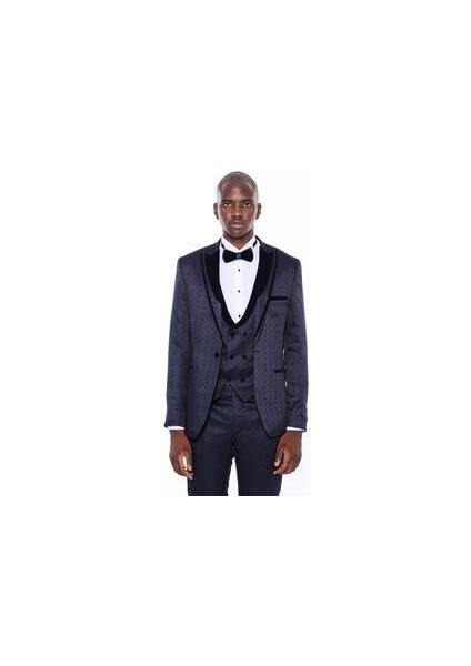 Erkek Yelekli Damatlık Slim Fit Takım Elbise