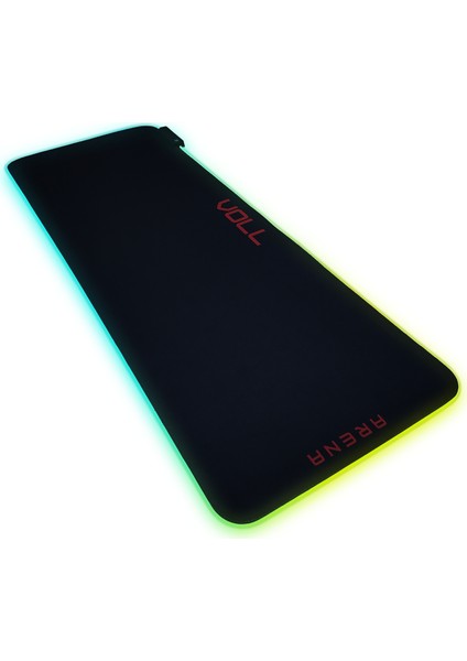 VOLL ARENA Mousepad 4Mm Kalın Rgb Siyah 800 X 300 Mm Gaming Oyuncu Gamer ULTRA PARLAK 13 MOD