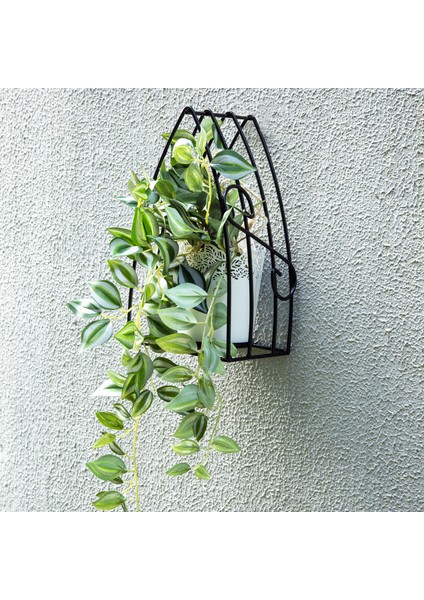 Bungalov Ferforje Mumluk Metal Fener Siyah Rustik Şamdan Iskandinav Stili fırsatları