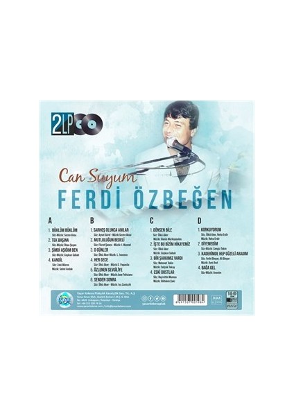 Ferdi Özbeğen - Can Suyum ( 2'li Plak)