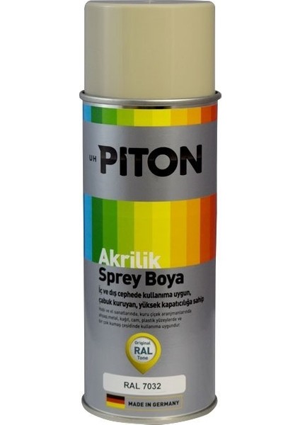 Akrilik Boya Ral 7032 Taş Gri 400 ml Sprey Boya Piton