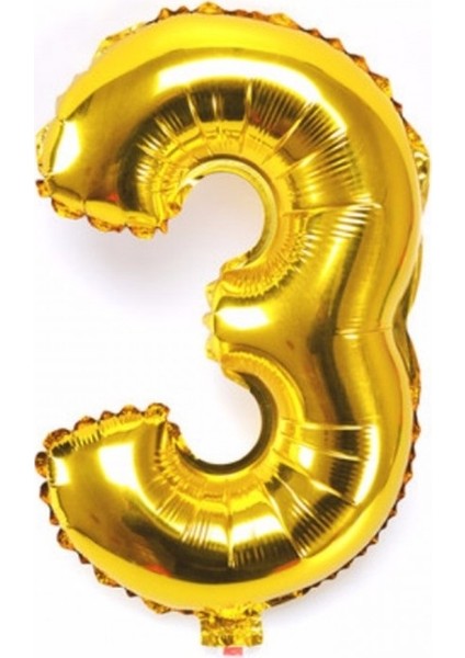 Folyo Balon Rakam 3 Gold