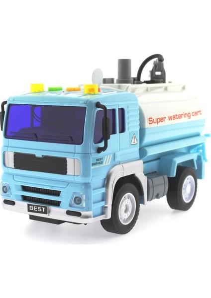 Su Püskürten Sesli ve Işıklı Mavi Sulama Tankeri