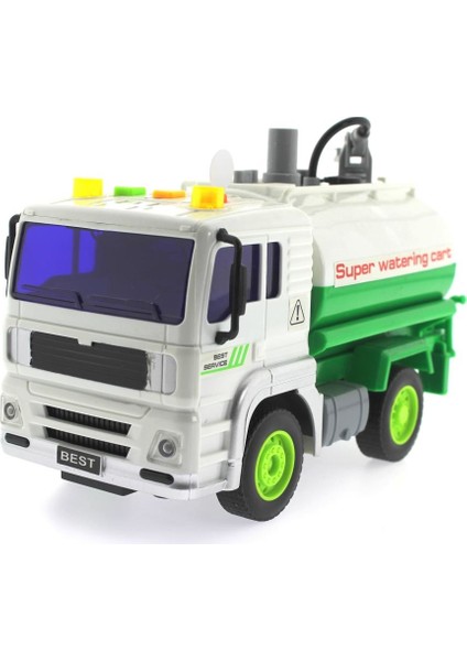 Su Püskürten Sesli ve Işıklı Yeşil Sulama Tankeri